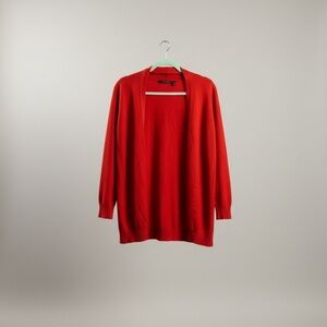 Cyrus orange 🍊 Open Front Cardigan Sweater – Size XL Cozy Soft Essential Layer